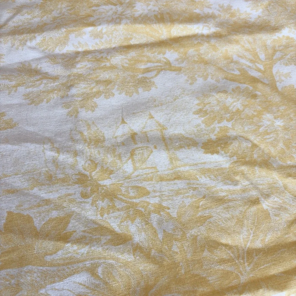 Pottery Barn Yellow Linen Cotton Matine Toile Euro Sham French Country Cottage